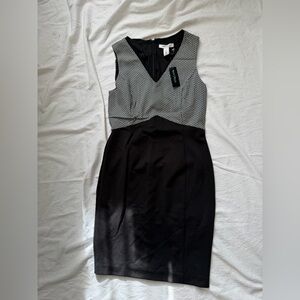 White House Black Market Monochrome Midi Dress